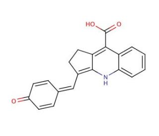 3-(4-Hydroxy-benzylidene)-2,3-dihydro-1H-cyclopenta[b]quinoline-9-carboxylic acid - chemical structure image