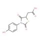 [3-(4-Hydroxy-phenyl)-2,4-dioxo-thiazolidin-5-yl]-acetic acid - chemical structure image