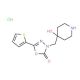 3-(4-Hydroxy-piperidin-4-ylmethyl)-5-thiophen-2-yl-3H-[1,3,4]oxadiazol-2-one hydrochloride - chemical structure image