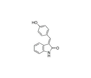 3-(4-Hydroxybenzylidenyl)indolin-2-one (CAS 293302-14-4) - chemical structure image