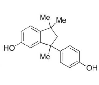 3-(4-Hydroxyphenyl)-1,1,3-trimethyl-5-indanol (CAS 10527-11-4) - chemical structure image