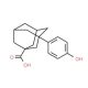 3-(4-hydroxyphenyl)adamantane-1-carboxylic acid (CAS 56531-55-6) - chemical structure image