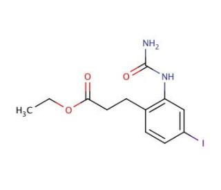 3-(4-Iodo-2-ureido-phenyl)-propionic acid ethyl ester - chemical structure image