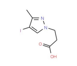 3-(4-Iodo-3-methyl-1H-pyrazol-1-yl)propanoic acid - chemical structure image