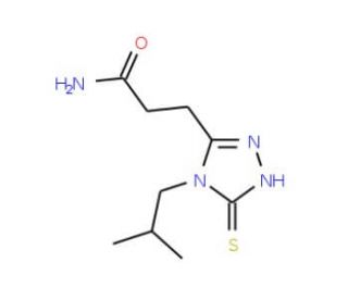 3-(4-isobutyl-5-mercapto-4H-1,2,4-triazol-3-yl)propanamide - chemical structure image
