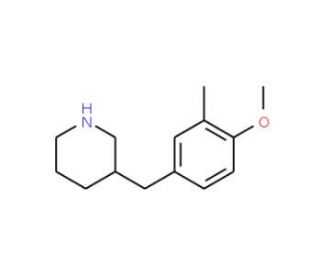 3-(4-Methoxy-3-methyl-benzyl)-piperidine (CAS 955288-19-4) - chemical structure image