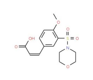 3-[4-Methoxy-3-(morpholine-4-sulfonyl)-phenyl]-acrylic acid - chemical structure image