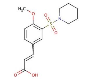 3-[4-Methoxy-3-(piperidine-1-sulfonyl)-phenyl]-acrylic acid - chemical structure image
