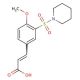 3-[4-Methoxy-3-(piperidine-1-sulfonyl)-phenyl]-acrylic acid - chemical structure image