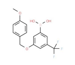 3-(4-Methoxy)benzyloxy-5-(trifluoromethyl)benzeneboronic acid (CAS 913835-77-5) - chemical structure image