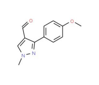 3-(4-Methoxy-phenyl)-1-methyl-1H-pyrazole-4-carbaldehyde - chemical structure image