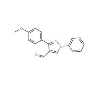 3-(4-Methoxy-phenyl)-1-phenyl-1H-pyrazole-4-carbaldehyde (CAS 36640-42-3) - chemical structure image