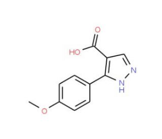 3-(4-Methoxy-phenyl)-1H-pyrazole-4-carboxylic acid (CAS 618383-46-3) - chemical structure image