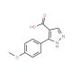 3-(4-Methoxy-phenyl)-1H-pyrazole-4-carboxylic acid (CAS 618383-46-3) - chemical structure image