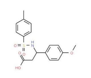 3-(4-Methoxy-phenyl)-3-(toluene-4-sulfonylamino)-propionic acid (CAS 295344-96-6) - chemical structure image