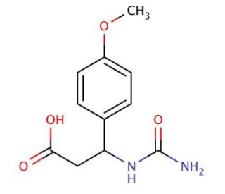 3-(4-Methoxy-phenyl)-3-ureido-propionic acid - chemical structure image