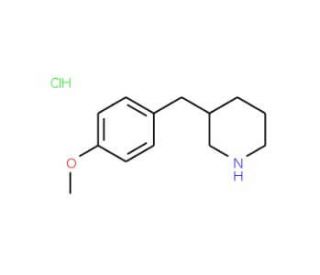 3-(4-Methoxybenzyl)piperidine hydrochloride (CAS 625454-21-9) - chemical structure image
