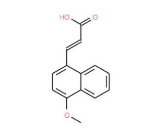 3-(4-Methoxynaphth-1-yl)-2-propenoic acid (CAS 15971-30-9) - chemical structure image