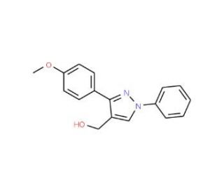 [3-(4-methoxyphenyl)-1-phenyl-1H-pyrazol-4-yl]methanol (CAS 36640-56-9) - chemical structure image