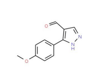 3-(4-methoxyphenyl)-1H-pyrazole-4-carbaldehyde (CAS 199682-73-0) - chemical structure image