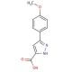 3-(4-Methoxyphenyl)-1H-pyrazole-5-carboxylic acid (CAS 27069-16-5) - chemical structure image