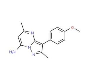 3-(4-Methoxyphenyl)-2,5-dimethylpyrazolo-[1,5-a]pyrimidin-7-amine - chemical structure image