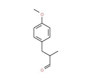 3-(4-Methoxyphenyl)-2-methylpropionaldehyde (CAS 5462-06-6) - chemical structure image