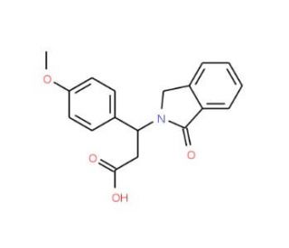 3-(4-Methoxyphenyl)-3-(1-oxo-1,3-dihydro-2H-isoindol-2-yl)propanoic acid - chemical structure image