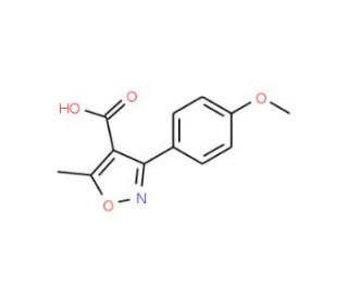3-(4-Methoxyphenyl)-5-methylisoxazole-4-carboxylic acid (CAS 93041-45-3) - chemical structure image