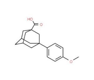 3-(4-methoxyphenyl)adamantane-1-carboxylic acid (CAS 56531-56-7) - chemical structure image