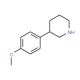 3-(4-Methoxyphenyl)piperidine (CAS 19725-26-9) - chemical structure image