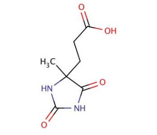 3-(4-Methyl-2,5-dioxo-imidazolidin-4-yl)-propionic acid - chemical structure image