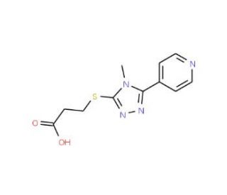 3-(4-Methyl-5-pyridin-4-yl-4H-[1,2,4]triazol-3-ylsulfanyl)-propionic acid (CAS 838843-11-1) - chemical structure image