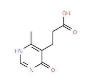 3-(4-methyl-6-oxo-1,6-dihydropyrimidin-5-yl)propanoic acid - chemical structure image