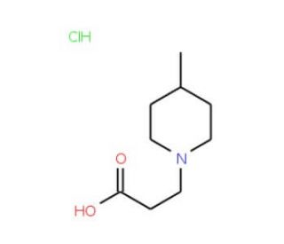 3-(4-Methyl-piperidin-1-yl)-propionic acid hydrochloride - chemical structure image