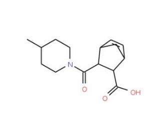 3-(4-Methyl-piperidine-1-carbonyl)-bicyclo[2.2.1]hept-5-ene-2-carboxylic acid (CAS 436810-99-0) - chemical structure image