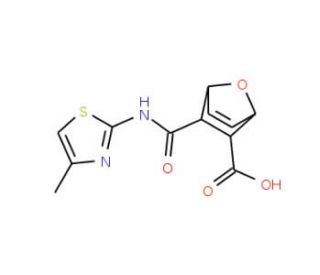 3-(4-Methyl-thiazol-2-ylcarbamoyl)-7-oxa-bicyclo[2.2.1]hept-5-ene-2-carboxylic acid - chemical structure image