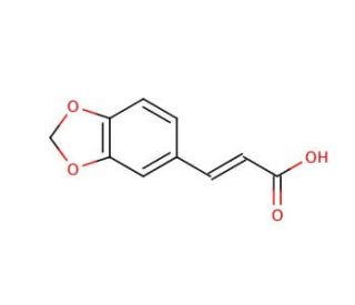 3,4-(Methylenedioxy)cinnamic acid, predominantly trans (CAS 2373-80-0) - chemical structure image