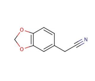 3,4-(Methylenedioxy)phenylacetonitrile (CAS 4439-02-5) - chemical structure image