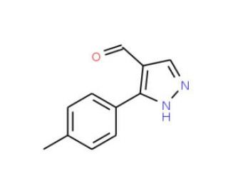 3-(4-Methylphenyl)-1H-pyrazole-4-carbaldehyde (CAS 350988-62-4) - chemical structure image