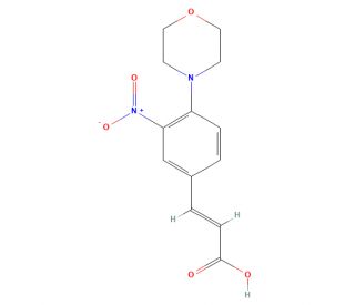 3-[4-(Morpholin-4-yl)-3-nitrophenyl]acrylic acid (CAS 300541-93-9) - chemical structure image