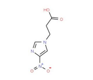3-(4-nitro-1H-imidazol-1-yl)propanoic acid - chemical structure image