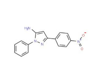3-(4-nitrophenyl)-1-phenyl-1H-pyrazol-5-amine - chemical structure image