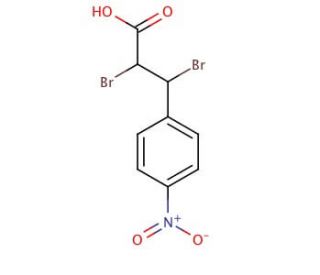 3-(4-Nitrophenyl)-2,3-dibromopropionic Acid (CAS 35447-78-0) - chemical structure image