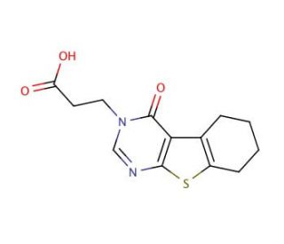 3-(4-oxo-5,6,7,8-tetrahydro[1]benzothieno[2,3-d]pyrimidin-3(4H)-yl)propanoic acid - chemical structure image