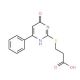 3-(4-Oxo-6-phenyl-1,4-dihydro-pyrimidin-2-ylsulfanyl)-propionic acid - chemical structure image