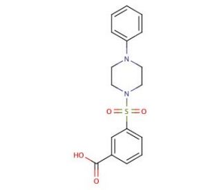 3-(4-Phenyl-piperazine-1-sulfonyl)-benzoic acid - chemical structure image