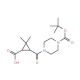 3-{[4-(tert-Butoxycarbonyl)piperazin-1-yl]-carbonyl}-2,2-dimethylcyclopropanecarboxylic acid - chemical structure image