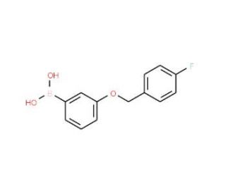 3-(4&prime;-Fluorobenzyloxy)phenylboronic acid (CAS 1072952-03-4) - chemical structure image
