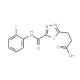 3-(5-{[(2-Fluorophenyl)amino]carbonyl}-1,3,4-thiadiazol-2-yl)propanoic acid - chemical structure image